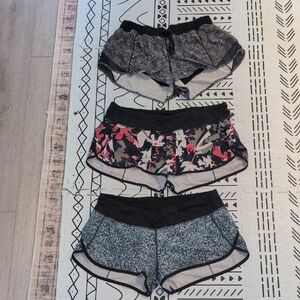 3x Lululemon Lot Shorts- 2.5inch, Size 10